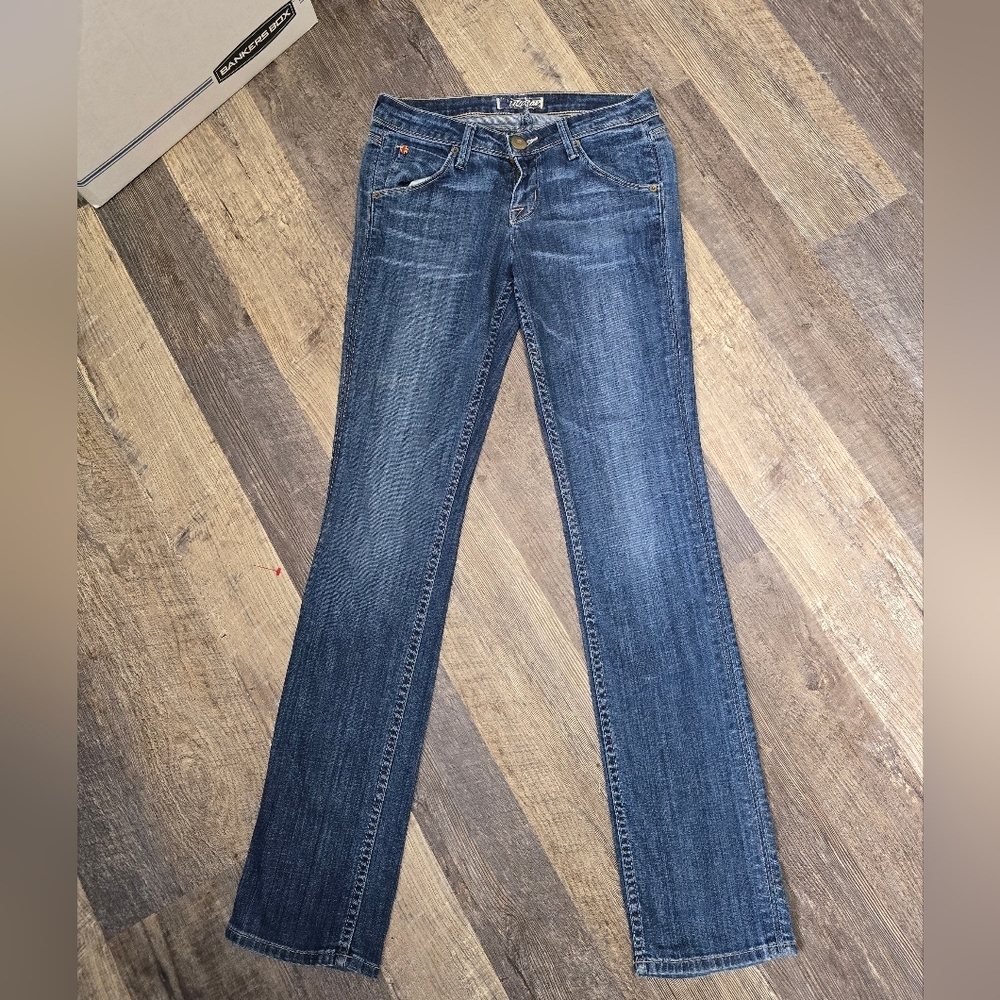 Hudson Straight Dark Jeans Size 27 Style W402DHA 27 x 28 Button Flap Pockets Y2K